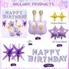 Music Themed Balloon Set, Happy Birthday Banner, Guitar Balloon for Rock Music Parties, Disco Pop Music Themed Party Decoration