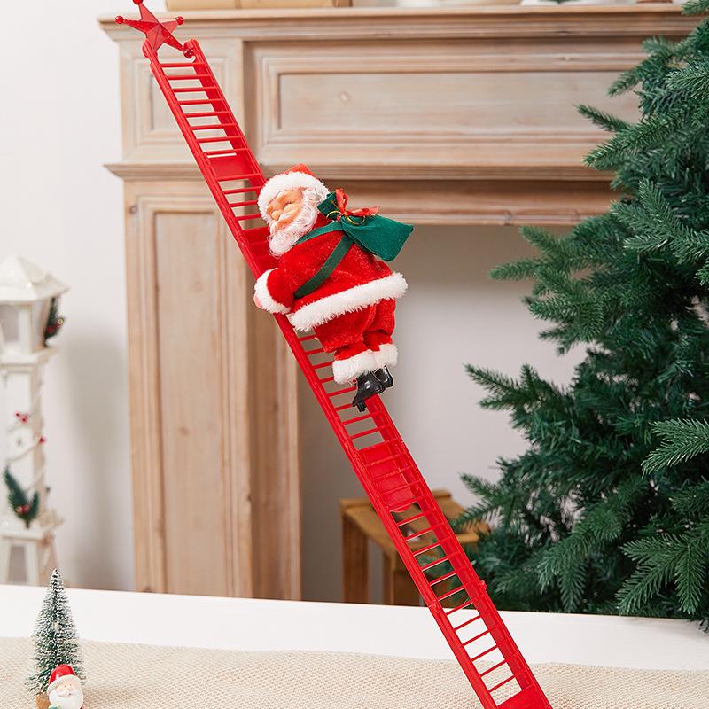 Electric Climbing Ladder with Santa Claus Christmas Decoration