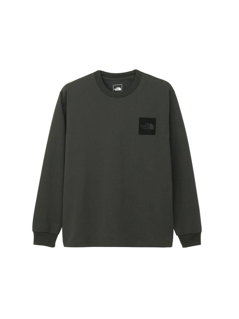 The North Face Long Sleeve Square Logo Asphalt XXL T-Shirt, Tee, Gray,