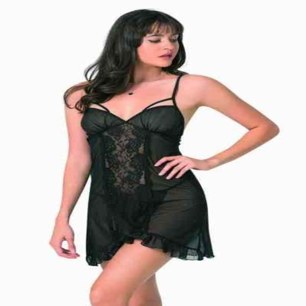 

SİYAH KISA TÜL GECELİK