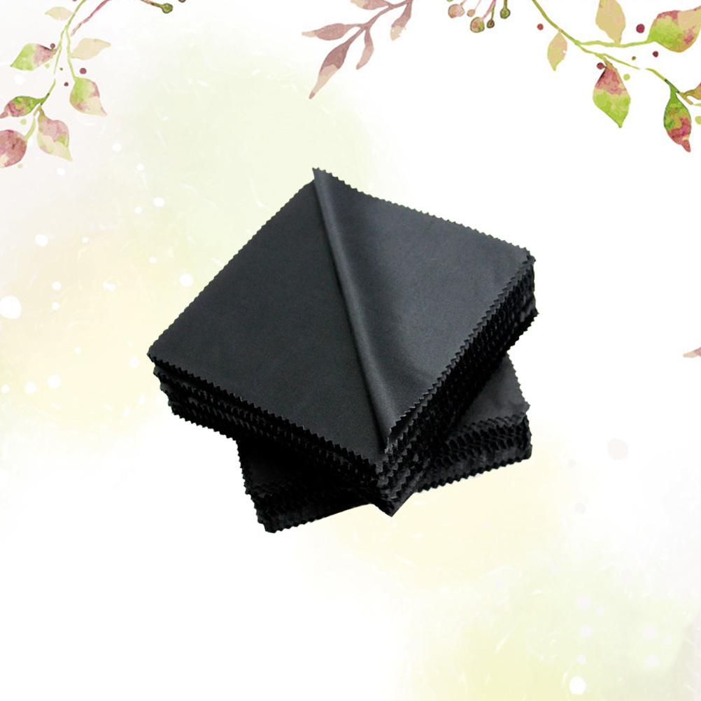 100 Peças Pano de Limpeza de Tela Microfibra 15x15cm Preto para Óculos de Sol Óculos Lentes Limpeza Celular Tablet Computador Pano de Limpeza