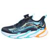 Childrens Red Flame Fabric Running Series Niche Trend Childrens Running Shoes Kids Running Shoes Black Fluorescent-Water-Green 312515524R-4