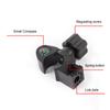 32mm Range Pole Cradle Bracket Aluminum Alloy Universal Portable Data Collector Cradle with Compass for GPS Surveying