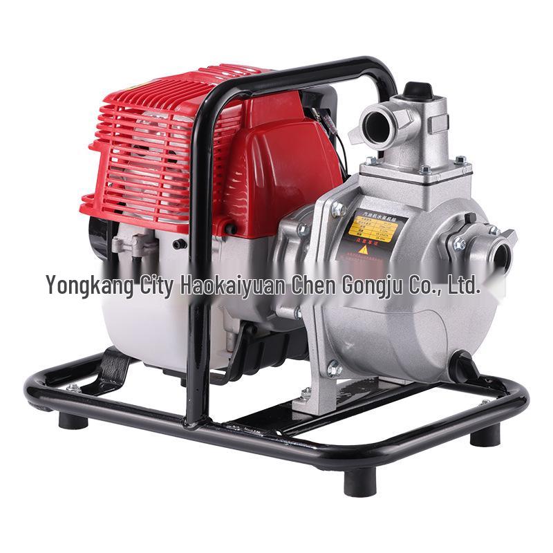 Bomba de Agua de Motor de Gasolina de Dos Tiempos - Bomba Autoaspirante de Alta Presión para Riego Agrícola Pequeño