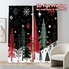 Set Of 2 Flat Printing Jit Curtains Without Rod Festive Firs Popular Fashionable Versatile Durable Polyester Curtain