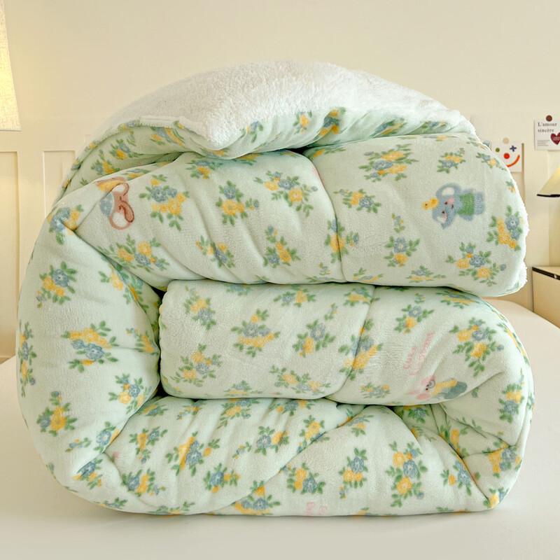 OLOEY Printed Milk Velvet Winter Quilt