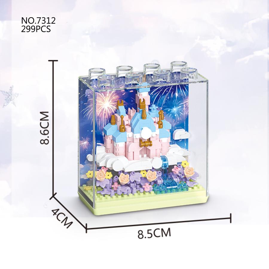 Non-Toxic Miniature Architecture Building Blocks Castle Assembly Toys Mini Bricks Kids Toys New Year Christmas Gifts