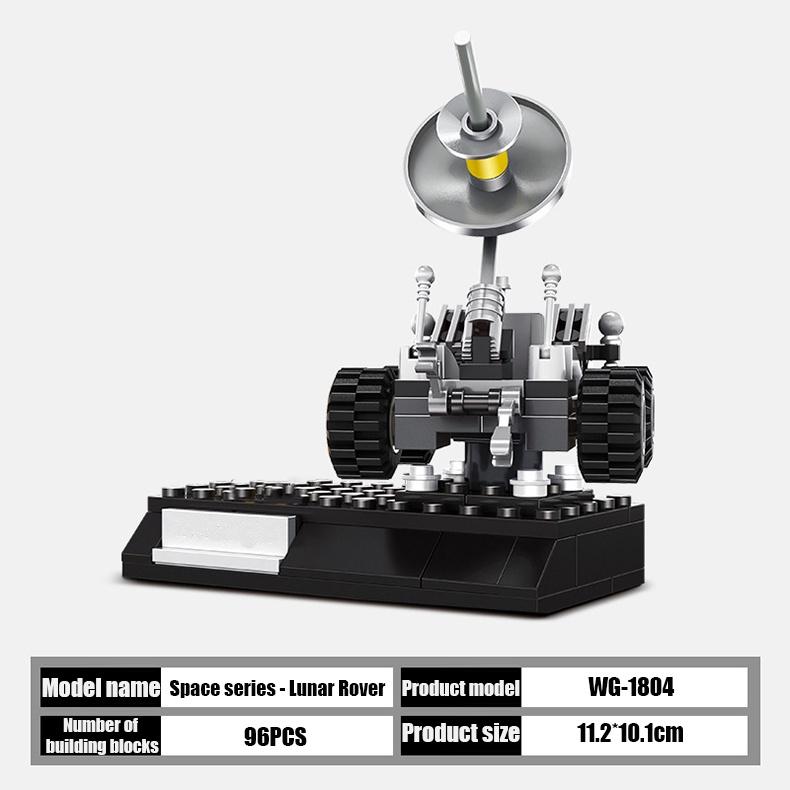 4 Style Spaceship Satellite Space Shuttle Lunar Rover Rocket Model Toys for Children  Kids Gifts City Buidling Blocks Toy