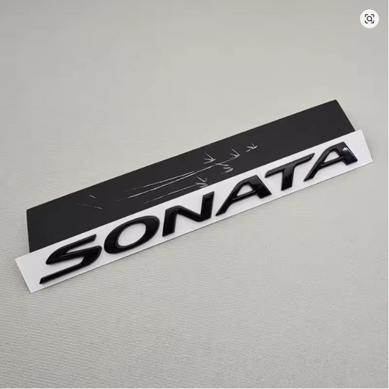 Rlapg3 ABS SONATA TUCSON Styling Car Logo Letter Decal Tail Rear Trunk Emblem Badge Sticker For Hyundai Auto Decoration Accessories