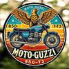 Retro 8 Inch Round Aluminum Metal Wall Sign Motorcycle Garage Decor Vintage Man Cave Pub Plaque