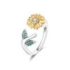New Open Rings for Women 925 Sterling Silver Star Moon Colorful Zircon Rings Fine Wedding Engagement Birthday Jewelry Gifts