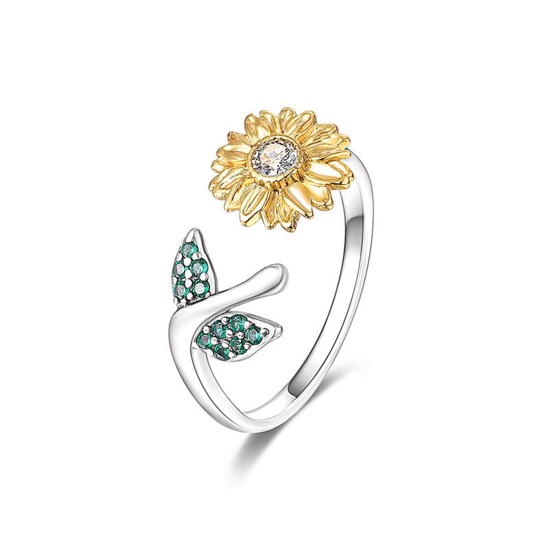 New Open Rings for Women 925 Sterling Silver Star Moon Colorful Zircon Rings Fine Wedding Engagement Birthday Jewelry Gifts