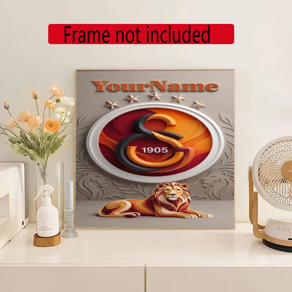 Galatasaray Customize Text Diamond Painting Round Diamond Mosaic Suitable For Beginners Diamond Painting Rhinestones Gift Frameless