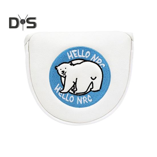 Golf Putter Cover Magnetic Mallet Putter Cover Golf Club Putter Sleeve Cute Polar Bear Design Blade Putter Headcover for Golfer