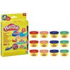 Play-Doh Pack de 12 L'imagination en fete, autocollants et pots de pâte a modeler de 28 g, petits cadeaux, loisirs créatifs pour enf