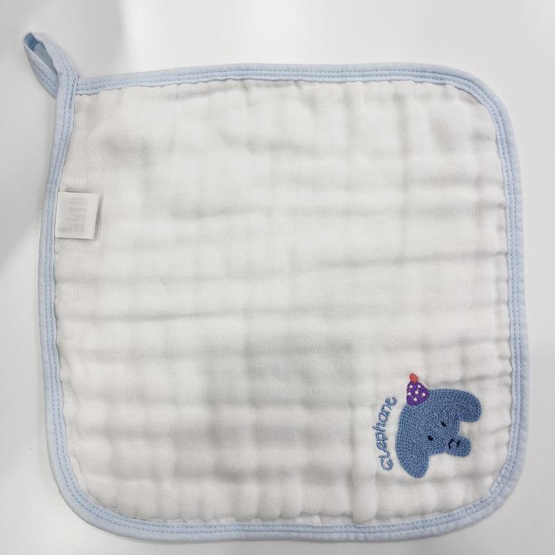 Soft Baby Gauze Towel - 6-Layer Embroidered Face & Bathing Towel