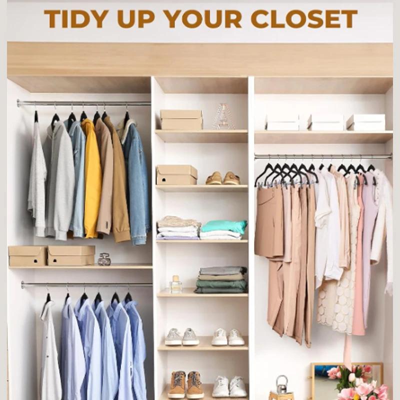 Sametová ramínka na kalhoty, Protiskluzové ramínko na oblečení s klipy pro obchod s oděvy, Růžové sušicí stojany na kabáty, 10/20/30 ks