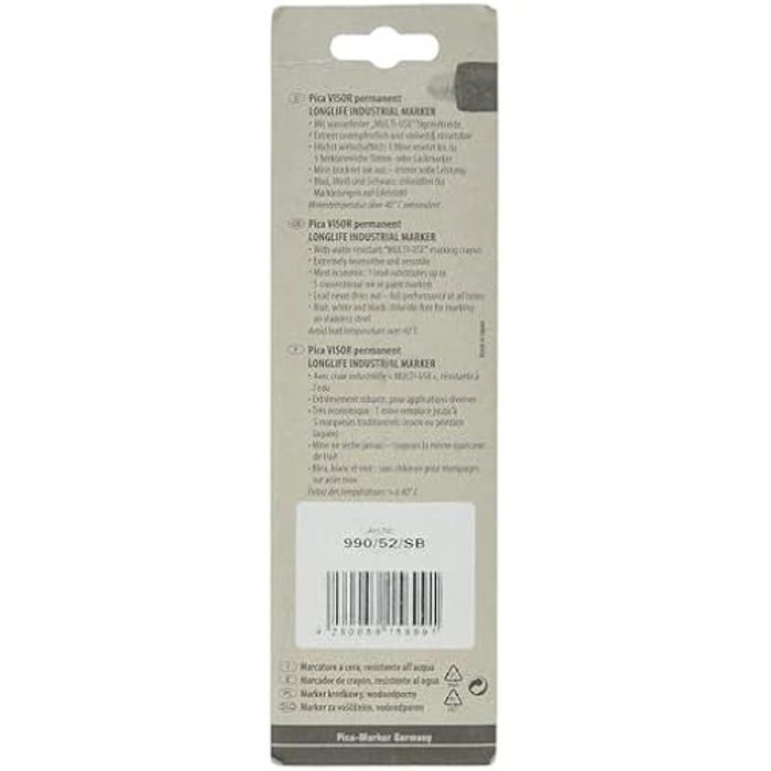 Marqueur industriel - PICA - 990/52/SB - Blanc - Qualité supérieure - Précision