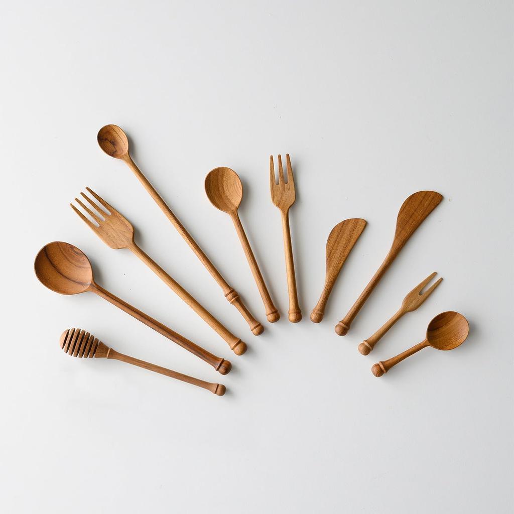 ChaBatree Wooden Table Spoon, 19cm, Teak Wood, Cutlery, Skala