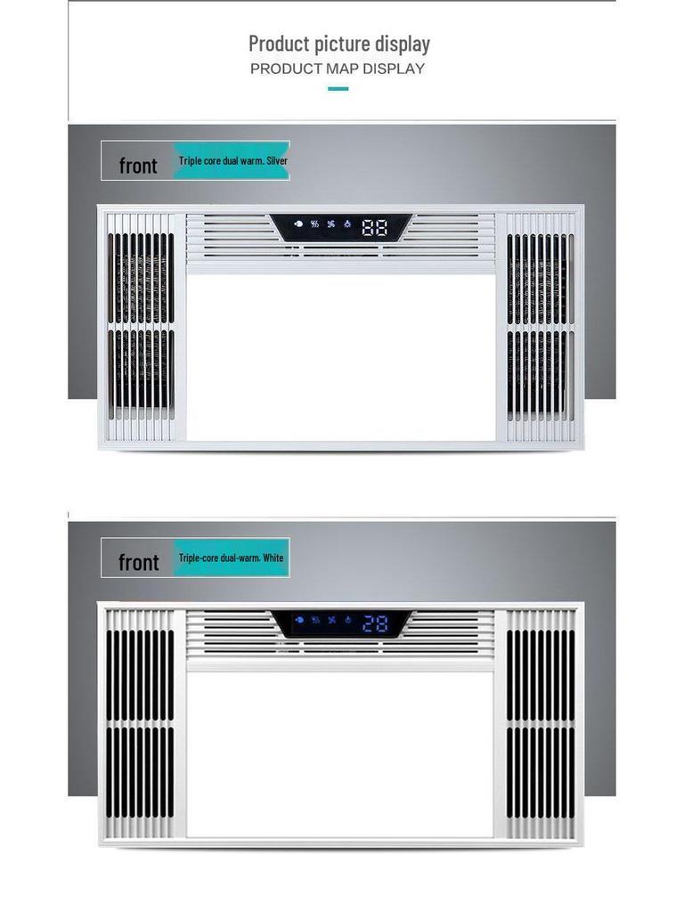 Smart All-in-One Bathroom Heater: All-Aluminum, Ceiling-Mounted, Heating, Lighting, Ventilation
