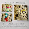 Colorful, musical, doodled. Bedding Duvet cover sets Duvet covers Pillowcases gifts (1 * Duvet Cover 2 * Pillowcases, without duvet insert)