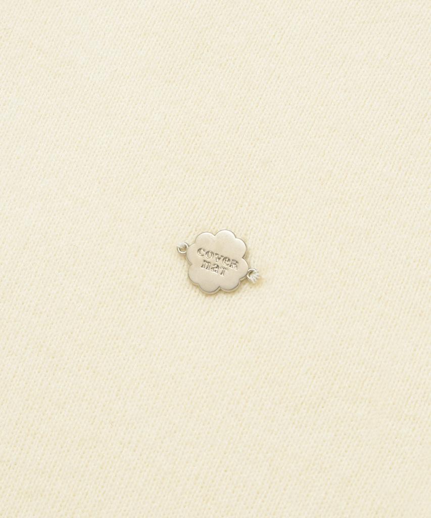 COVERNAT WOMAN Turtleneck Puff Sleeve Half Knit Ivory