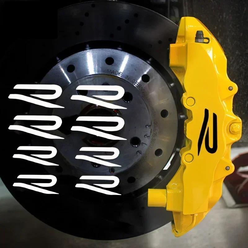 2026 New For VW VOLKSWAGEN 4Pcs Car Caliper Stickers Brake Wheel Hub Decals for Volkswagen VW GTI Rline Polo Golf Passat Tiguan