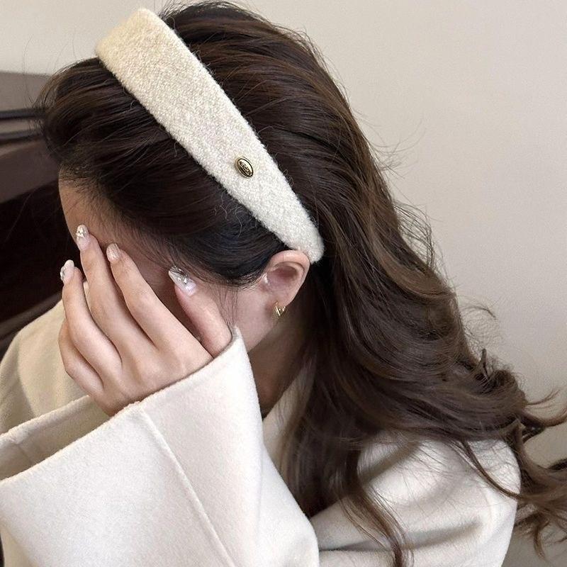 1Pc French Knitted Metal Headband with Versatile Knitting Design Daily Wear,comfortable To WearRetroElegantsuitableVariousStyles