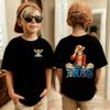 Trendy Brand Naruto Children's T-shirt Summer New Anime Peripheral Printed Parent-child Outfit Pure Cotton Fashionable T-shirt