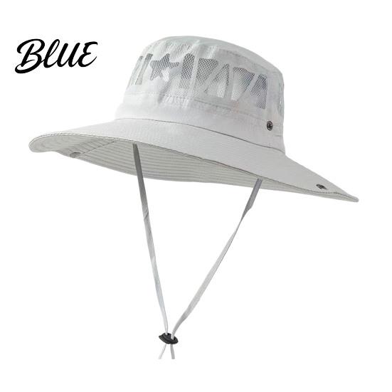 Cappello da Sole a Tesa Larga per Escursionismo Cappelli a Rete Uomo Protezione UV Cappello da Pesca Secchiello Traspirante Pescatore Donna Pieghevole Estivo Outdoor Spiaggia Safari