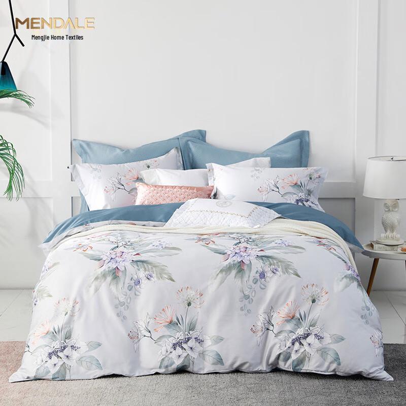Mendale Cotton Printed 4-Piece Bedding Set