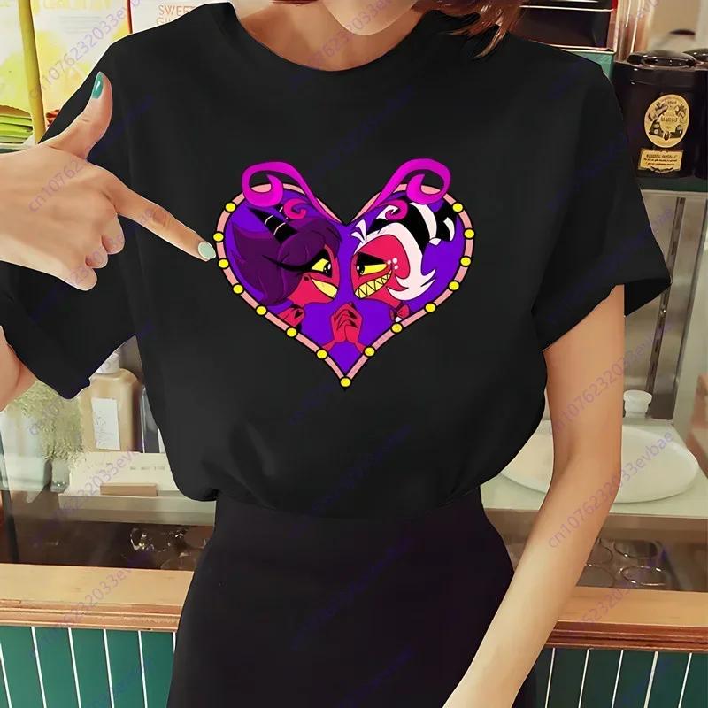 Dámské tričko Helluva Boss Letní s krátkým rukávem Potisk Žvýkačka Vtipné Harajuku Tričko Topy Pánské tričko Streetwear