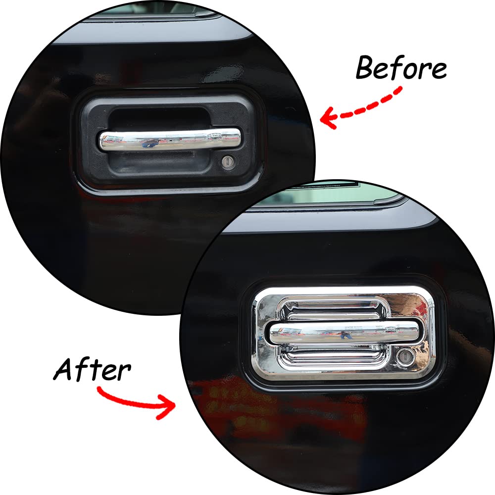 METYOUCAR Car Door Handle Protector Set for Hummer H2 Door Knob Protective Exterior Accessories 4-Piece 2003-2009, Guards, Anti-Scratch Covers,