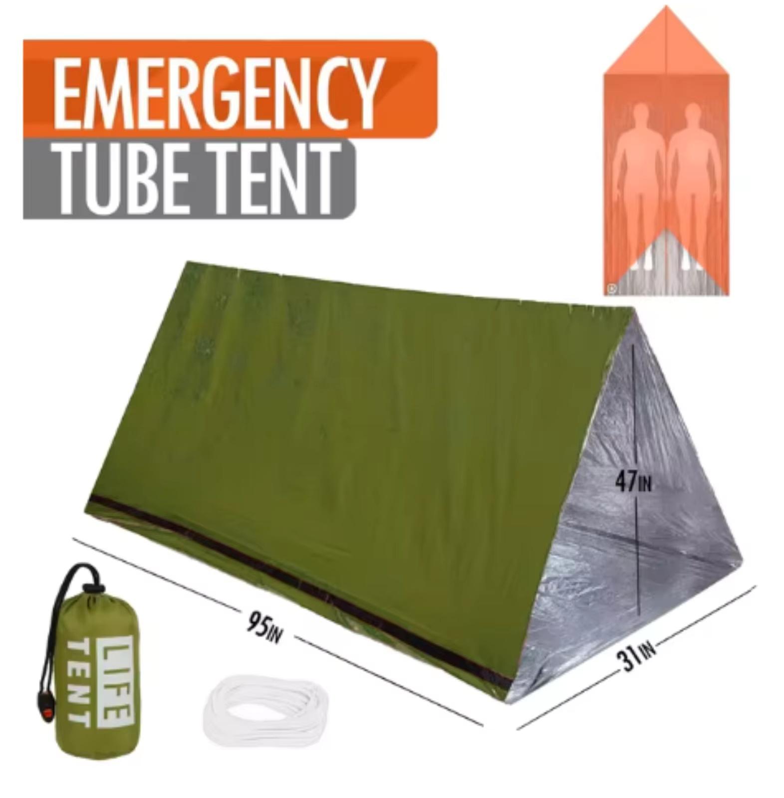 2 Person Emergency Tent Waterproof Camping Travel Pergola Family Campaign House Tourist Tents Cool Gear Equipment Coat