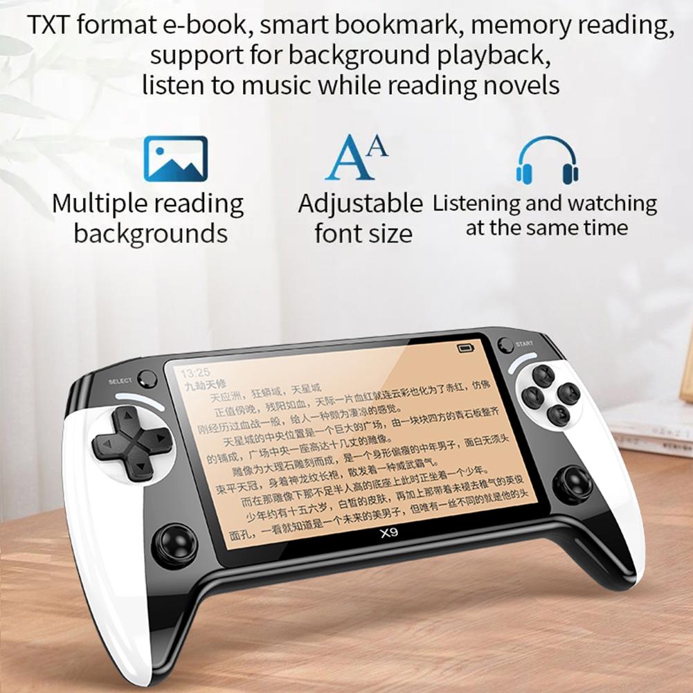 1500mAh X9 Retro Handheld Game Console Portable Game Player 5.5 Inch HD Screen Video Game Player Retro Electronic Gaming Console