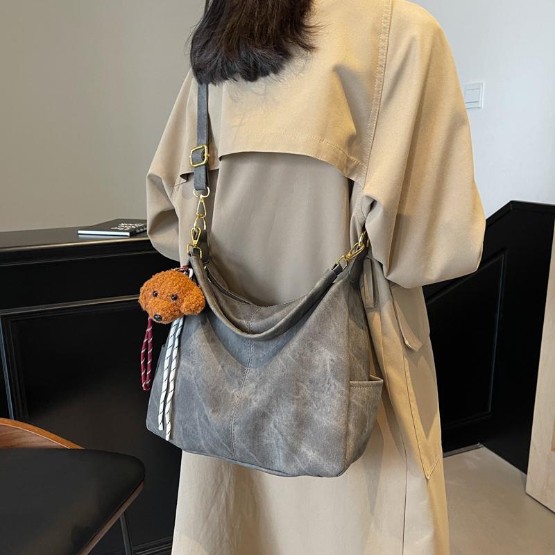 Large Capacity Tote Bag Women's Vintage Shoulder Crossbody Bag Underarm Bag