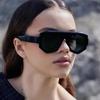 y2k Vintage Irregular Sunglasses Women For Men Luxury Brand Designer Punk Shades Popular Big Frame Flat Top Outdoor Sun Glasses
