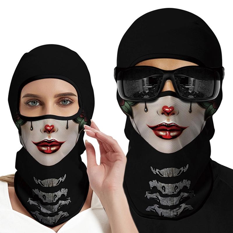 Summer Sunscreen Headgear For Men And Women Outdoor Motorcycle Riding Helmet Lining Headgear Fishing Funny Face Gini Face Mask