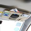 Multifunctional Car Storage Bag Sun Visor Cover Card Holder Drivers License Ticket Organizer Auto Glasses Holder Interior Accessories