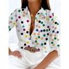Blusa retro y elegante de manga larga para mujer, adecuada para atuendos casuales diarios y para ir al trabajo