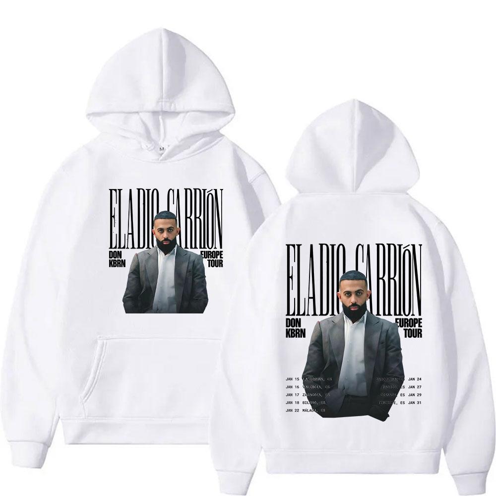 Rapper ELADIO CARRIÓN DON KBRN WORLD TOUR 2025 Hoodie Hip Hop Fashion Autumn/Winter Oversized Sweatshirt Fleece Streetwear