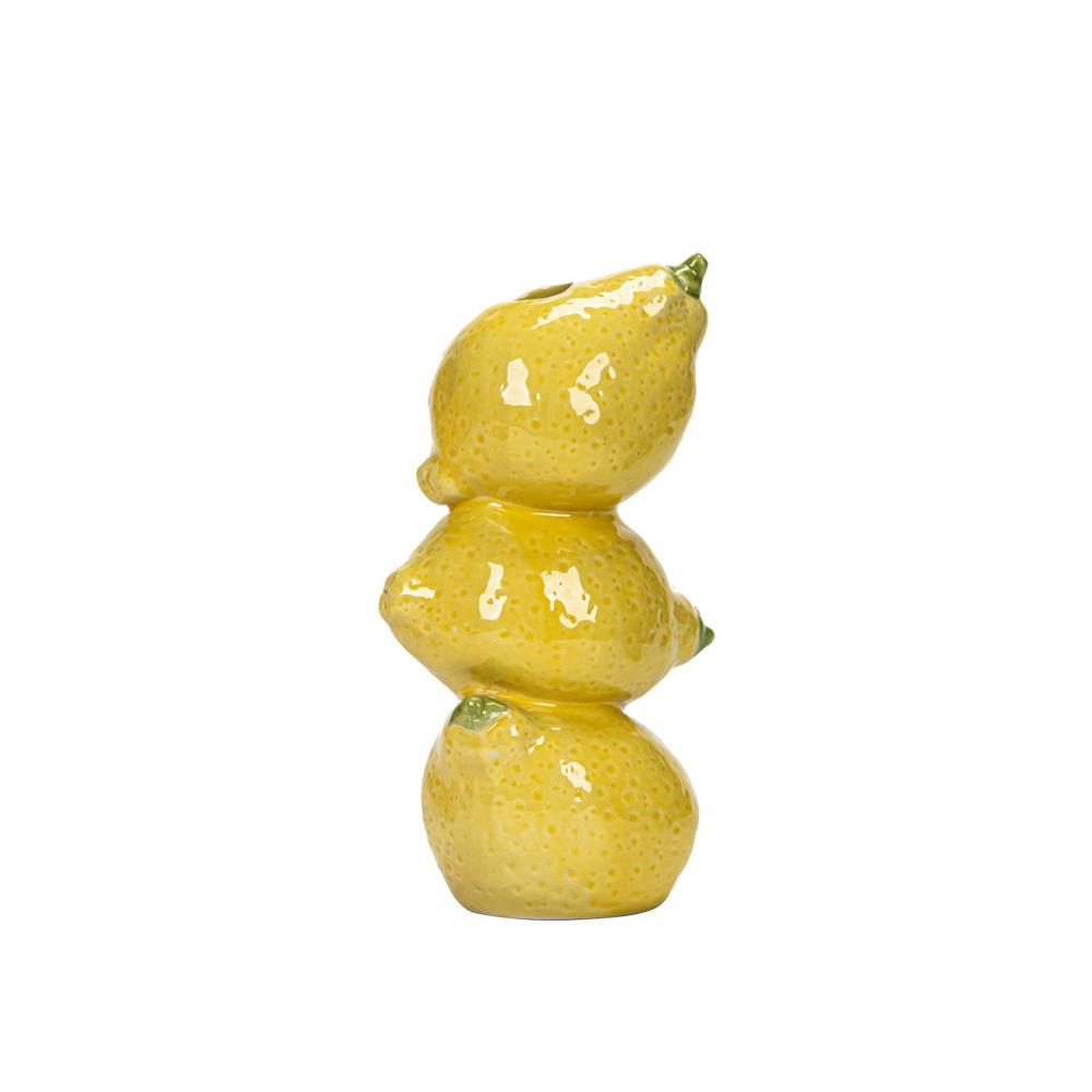 Orange Lemon Watermelon Fruit Model Vase Ceramic Crafts Flower Holder  Living Room Desktop