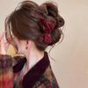 Elegant Double Bow Hair Claw Clip Large Shark Clip Luxury Temperament Women Hair Clamp New Year Winter Hair Accessories