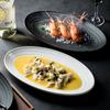 Black /White Matte Fish Plate Household Solid Color Large Capacity Oval Ceramic Vegetable Plates High End Restaurant Tableware