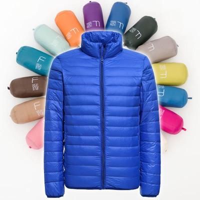 Veste Légère en Duvet pour Homme, Col Montant, Coupe Slim, Grande Taille, Collection Automne/Hiver, Manteau Court Décontracté
