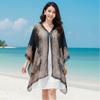 With Buckle Sunscreen Thin Large Scarf Breathable Seaside Vacation Cloak for Mom