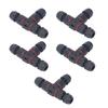 5Pcs T Type Aviation Connector 3 Pin Butt Joint IP68 Waterproof Plug Socket 16A AC250V