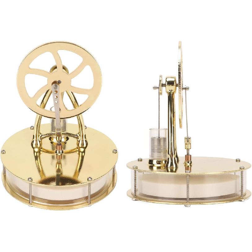 Stirling Engine Motor Type Gold Simple Use Low Noise Scientific Physical Type Science Experiment Craft