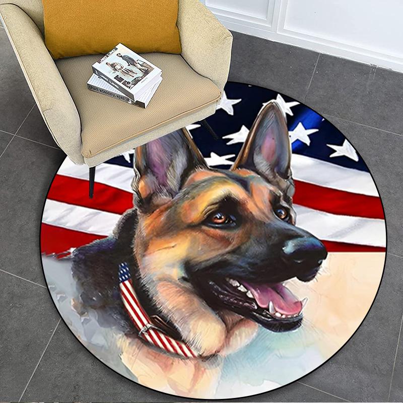 Tapis Rond Animal 1424 - Tapis Décoratif de Bureau Pour Salon Chambre Tapis de Porte Tapis de Sol Tapis pour Zone de Chaise d'Ordinateur
