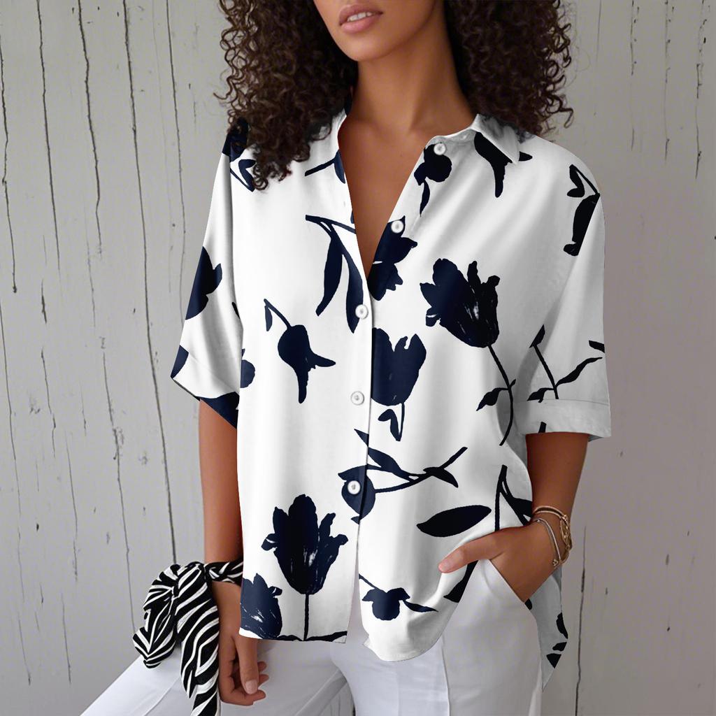 Button-Down-Hemden für Damen Leinen-Button-Down-Hemden Halbarm-Hemden für Damen Halbarm-Oberteile für Damen
